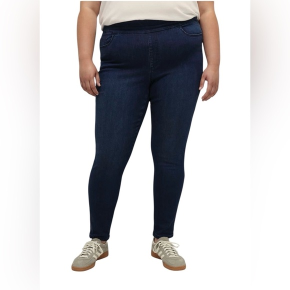 Penningtons, Plus Size Skinny Leg Savvy Jeans, Dark Wash Blue, 22W - Picture 2 of 10